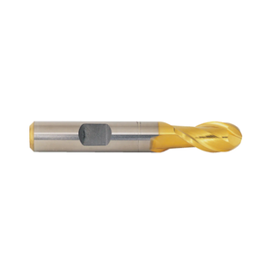Weldon Tool TiN Coated M42 8% Cobalt Ball Nose Single End Mills