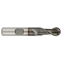Weldon Tool TiCN Coated M42 8% Cobalt Ball Nose Single End Mills